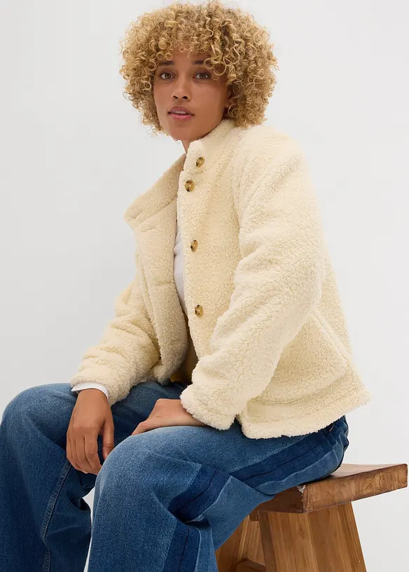 Teddy-Fleece Jacke, bonprix