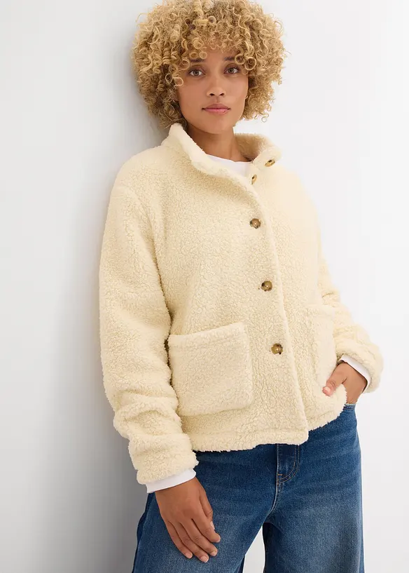Teddy-Fleece Jacke, bonprix