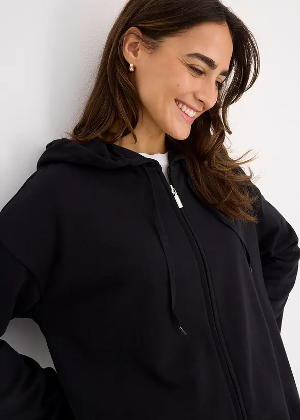 Long-Sweatjacke, bonprix