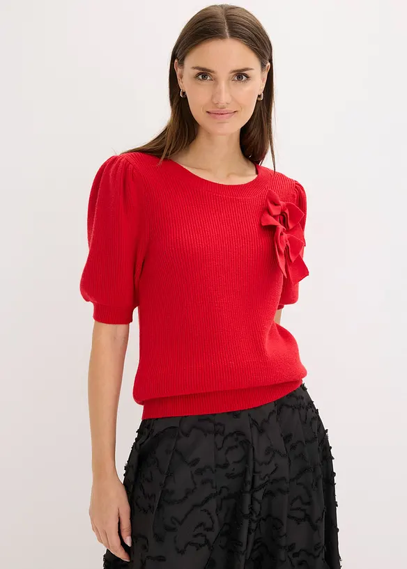 Pullover mit Schleifen-Applikation, bonprix