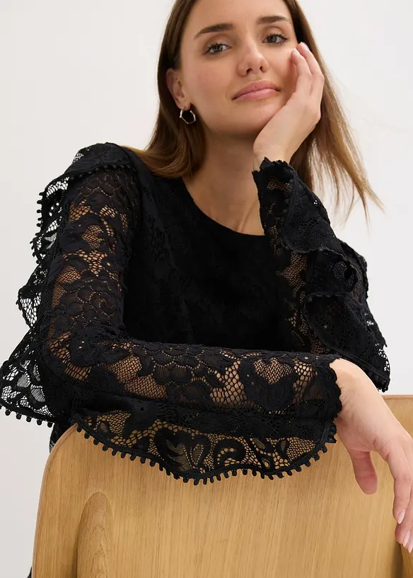 Spitzen-Shirtbluse, bonprix