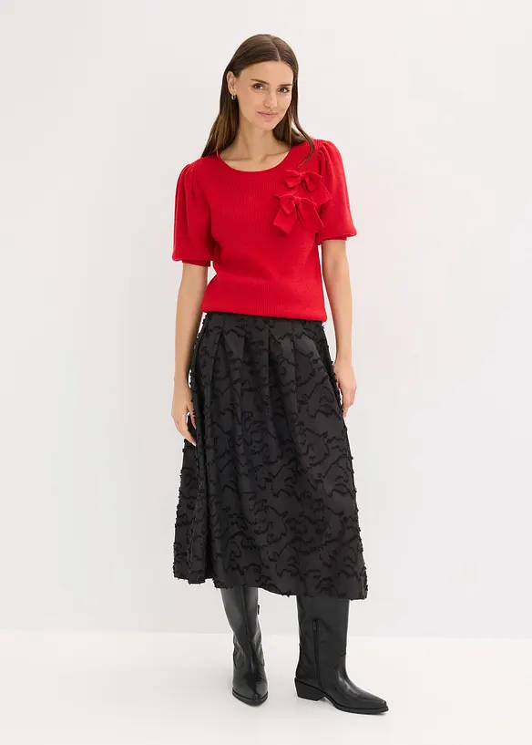 Pullover mit Schleifen-Applikation, bonprix