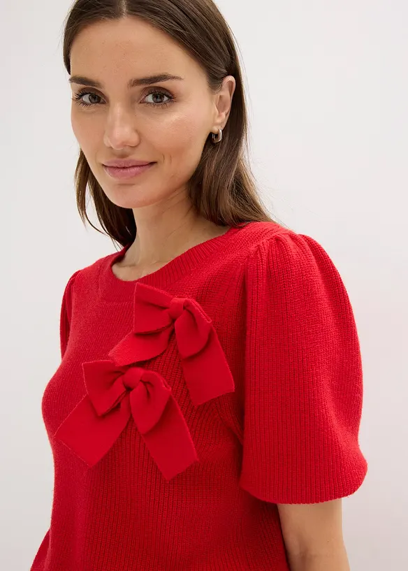 Pullover mit Schleifen-Applikation, bonprix
