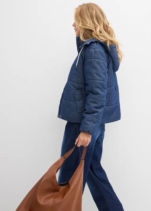 Doudoune en denim, bonprix