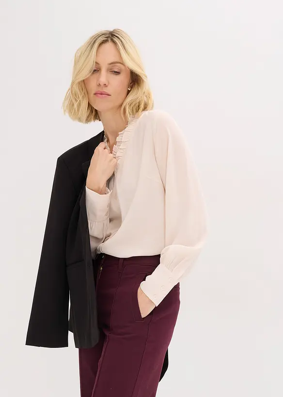 Chiffonbluse mit Rüschen, bonprix