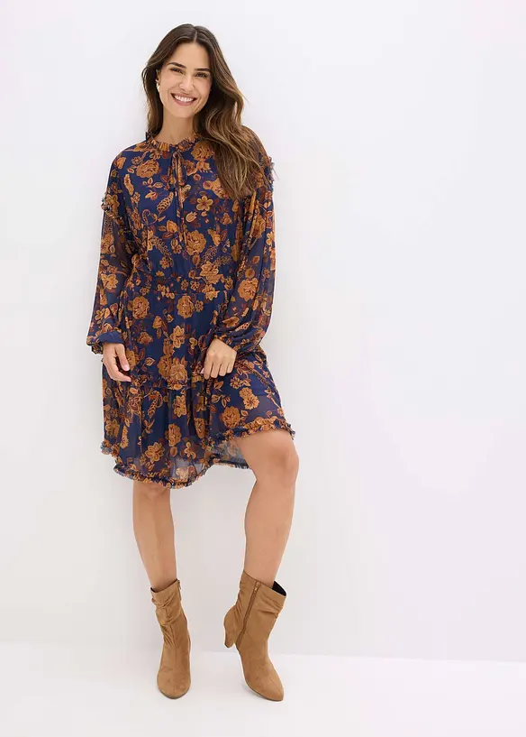 Tunika-Kleid aus softem Mesh, bonprix