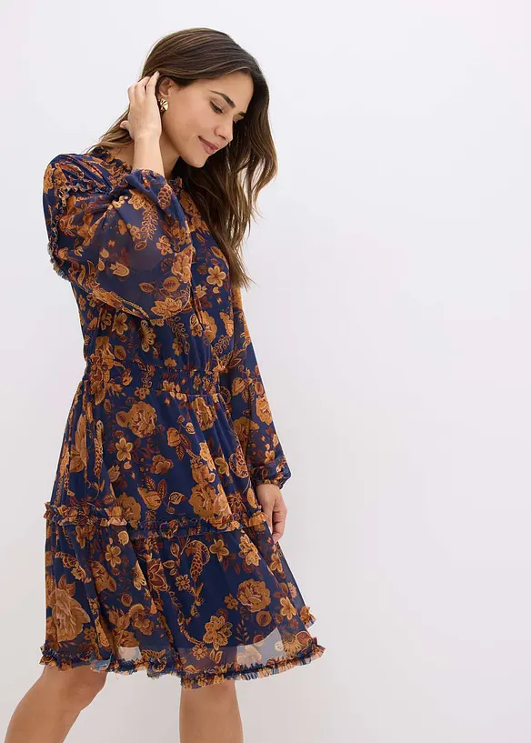 Tunika-Kleid aus softem Mesh, bonprix