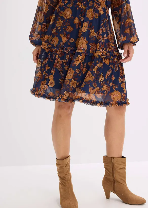Tunika-Kleid aus softem Mesh, bonprix