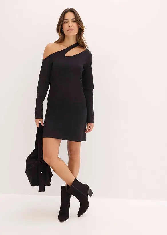 Robe courte avec découpes, bonprix