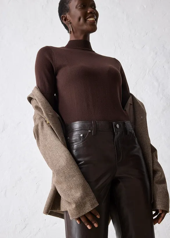 Pantalon en cuir nappa d’agneau, bonprix