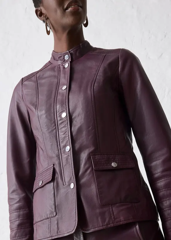 Lederjacke aus Lammnappa, bonprix