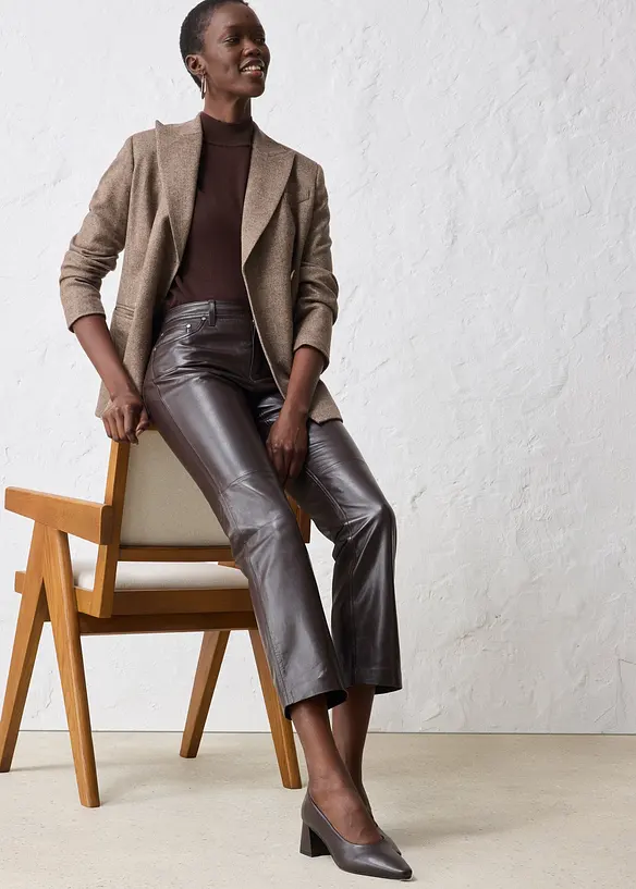 Pantalon en cuir nappa d’agneau, bonprix