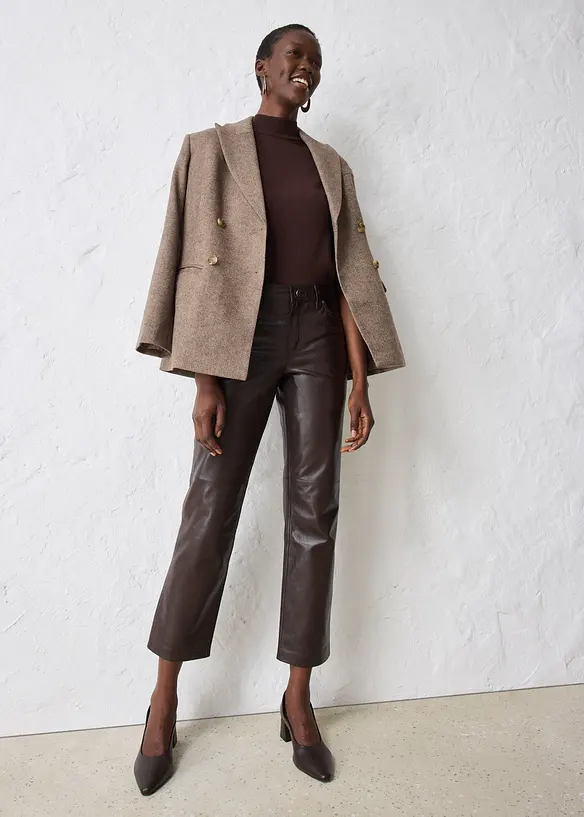 Pantalon en cuir nappa d’agneau, bonprix