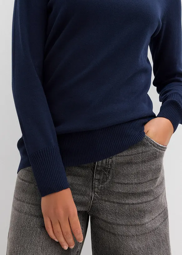 Pull col roulé basique, bonprix