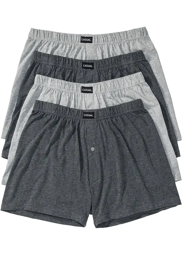 Lot de 4 caleçons amples en jersey, bonprix