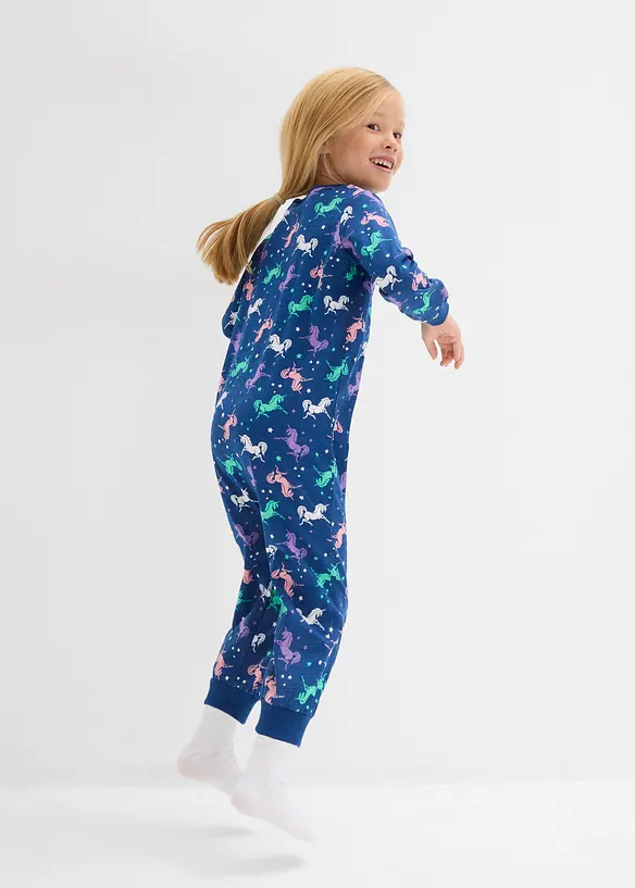 Schlafoverall aus reiner Bio-Baumwolle mit Puppenoverall (2-tlg. Set), bonprix