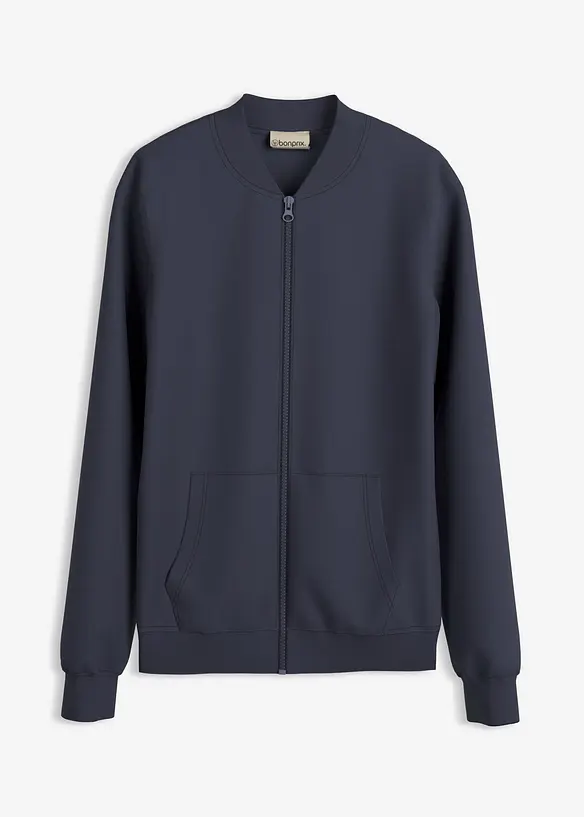 Sweatjacke aus Scuba mit Reißverschluss, bonprix