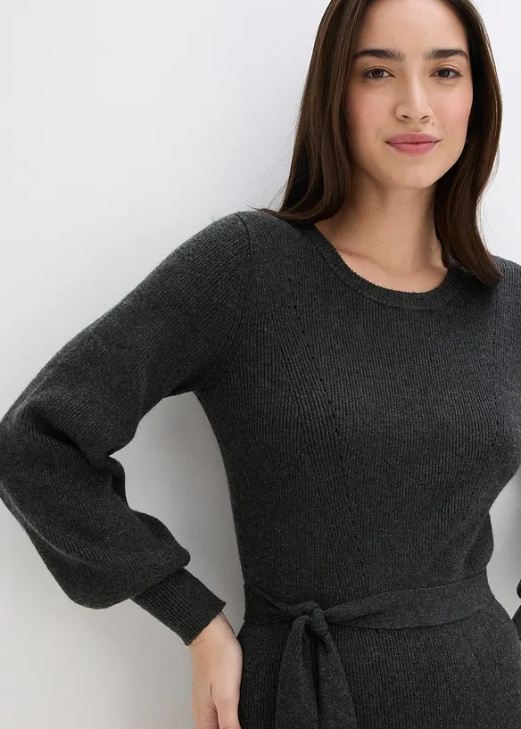Ripp-Strickkleid aus fließendem Viskose-Mix, bonprix