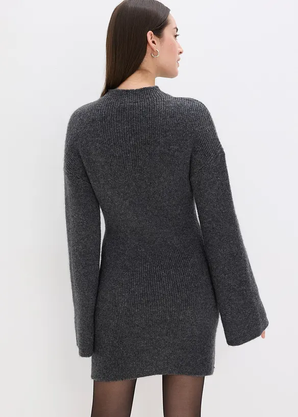 Kurzes Strickkleid mit Wollanteil, bonprix