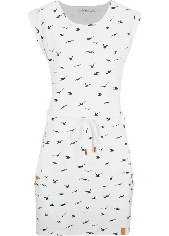 Shirtkleid mit Flügelärmeln und Druck, bonprix