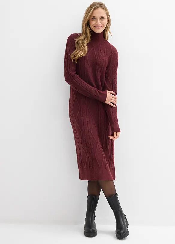 Strickkleid aus Zopfstrick, bonprix