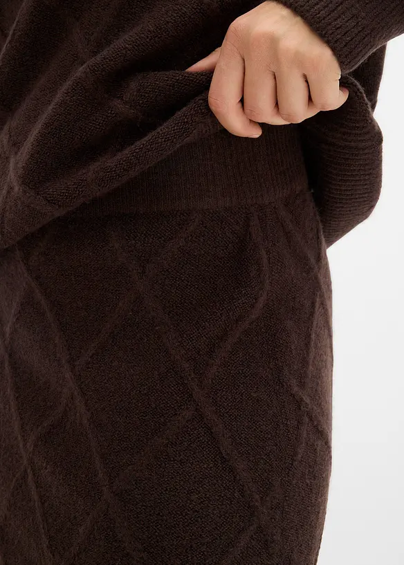 Strickrock aus Zopfstrick, bonprix