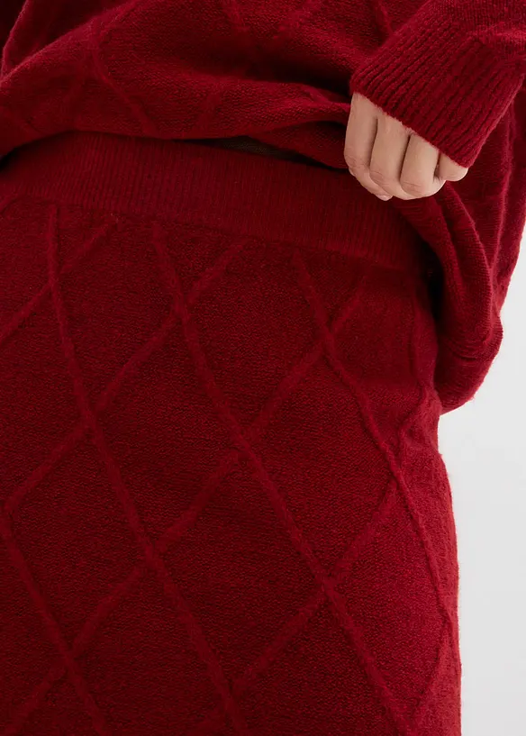 Strickrock aus Zopfstrick, bonprix