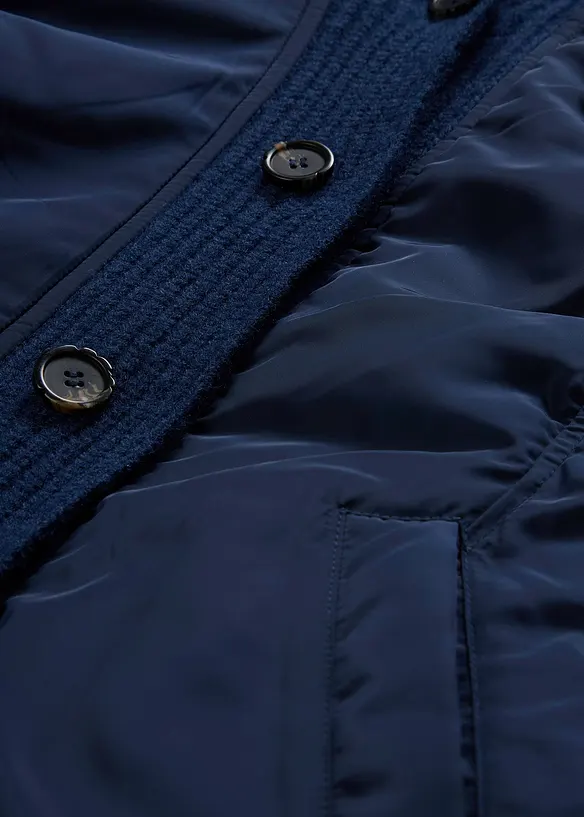 Wattierte Jacke mit Strickbündchen, bonprix
