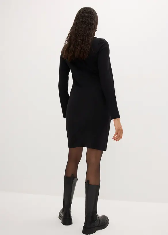 Jerseykleid mit V-Ausschnitt (2er Pack), bonprix