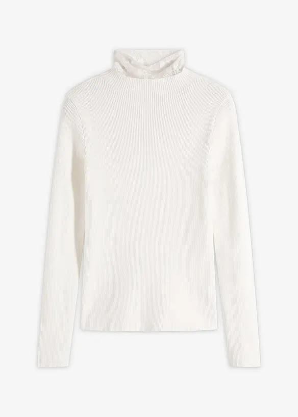 Ripp-Pullover aus fließendem Viskose-Mix, bonprix