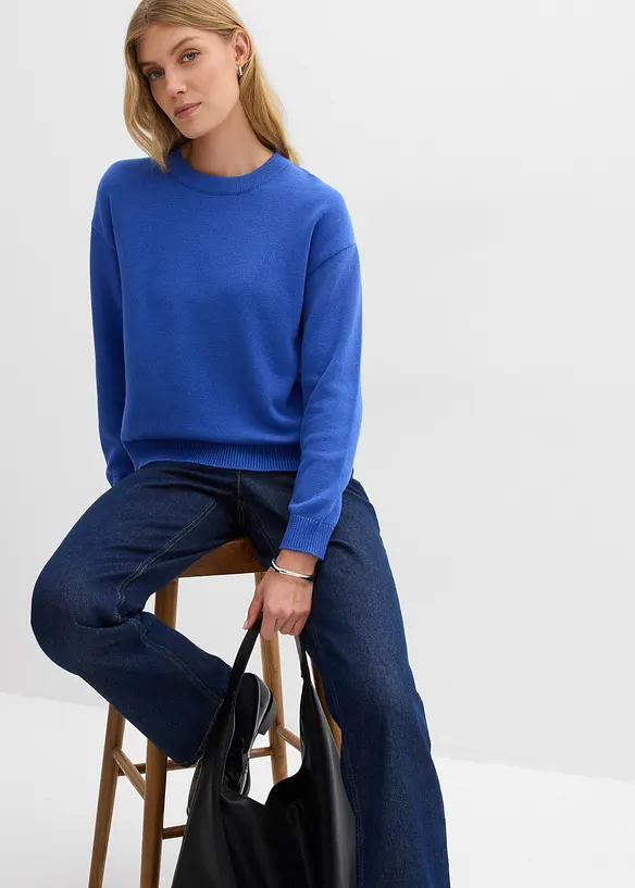 Oversize-Pullover aus reiner Baumwolle, bonprix