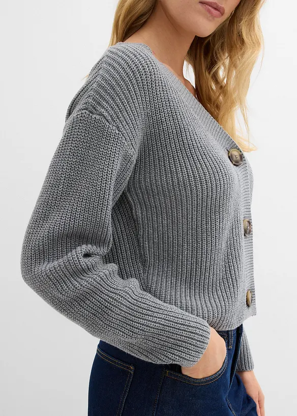 Grobstrickjacke aus reiner Baumwolle, bonprix