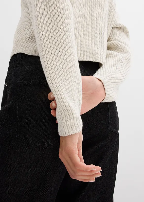 Grobstrickjacke aus reiner Baumwolle, bonprix