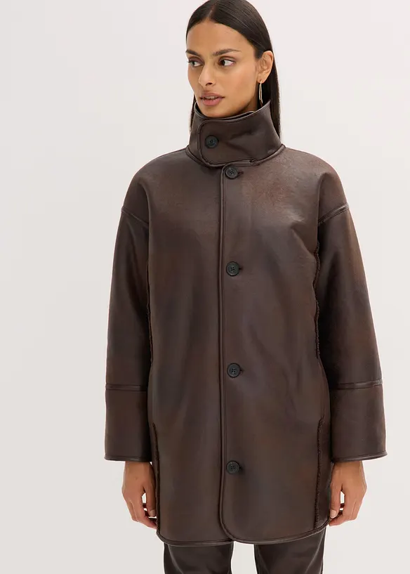 Veste effet peau retournée, bonprix
