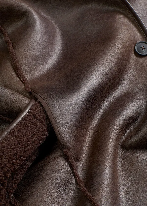 Veste effet peau retournée, bonprix