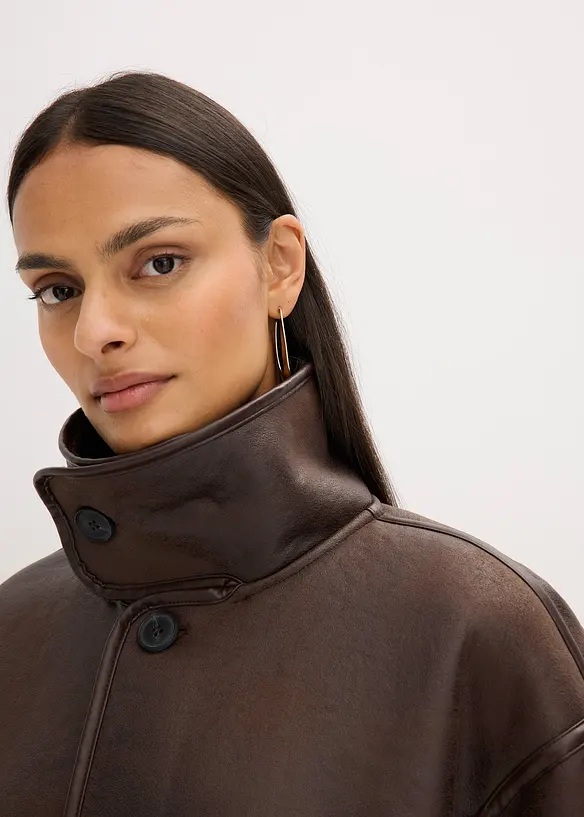 Veste effet peau retournée, bonprix