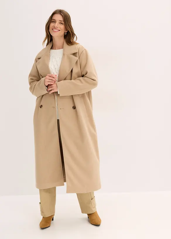 Oversize-Mantel in Wolloptik, bonprix