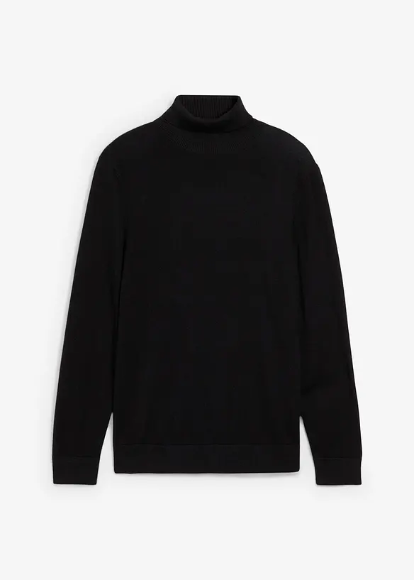 Feinstrick-Rollkragenpullover mit edler Merinowolle, Slim Fit, bonprix