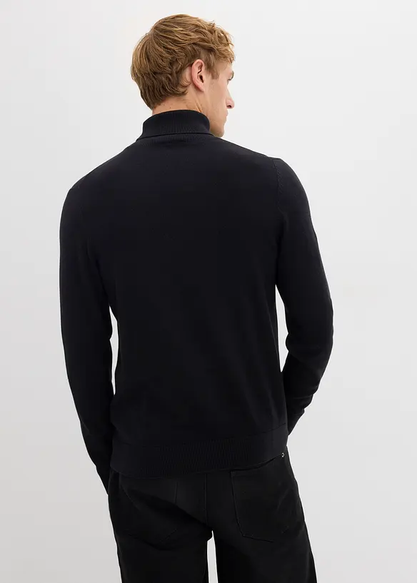 Feinstrick-Rollkragenpullover mit edler Merinowolle, Slim Fit, bonprix