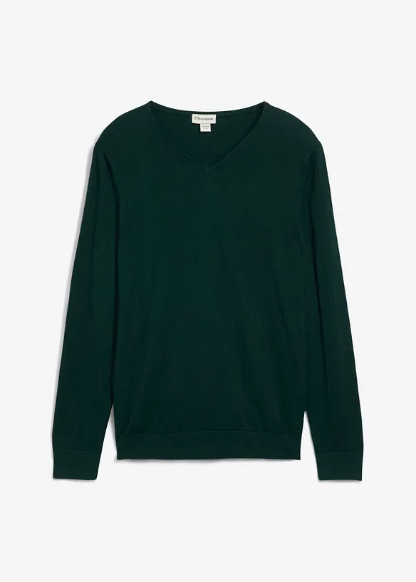 Pull en fine maille avec laine mérinos, bonprix