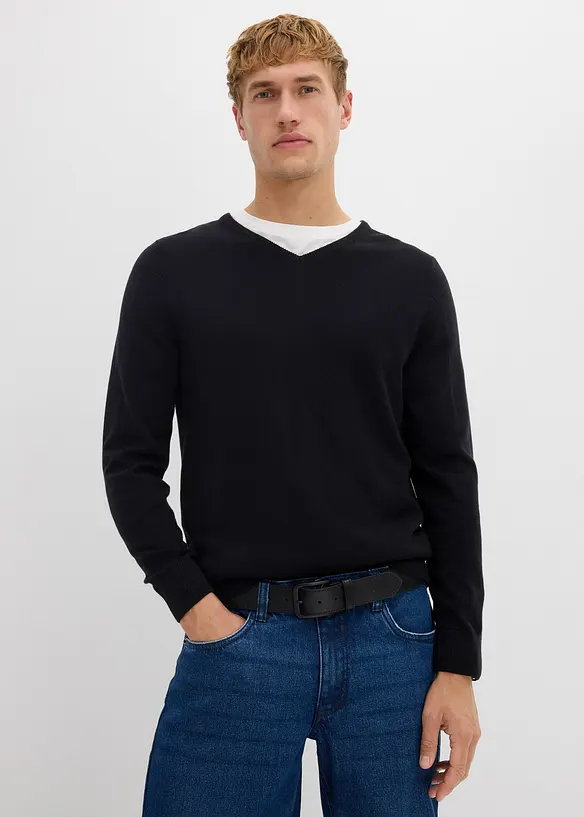 Feinstrickpullover mit edler Merinowolle, bonprix