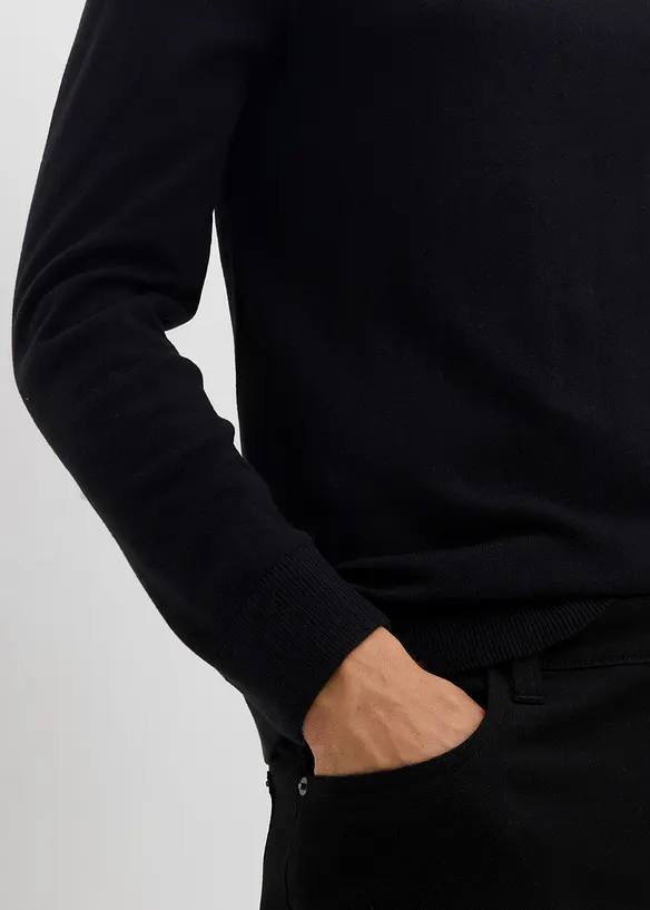 Feinstrick-Rollkragenpullover mit edler Merinowolle, Slim Fit, bonprix
