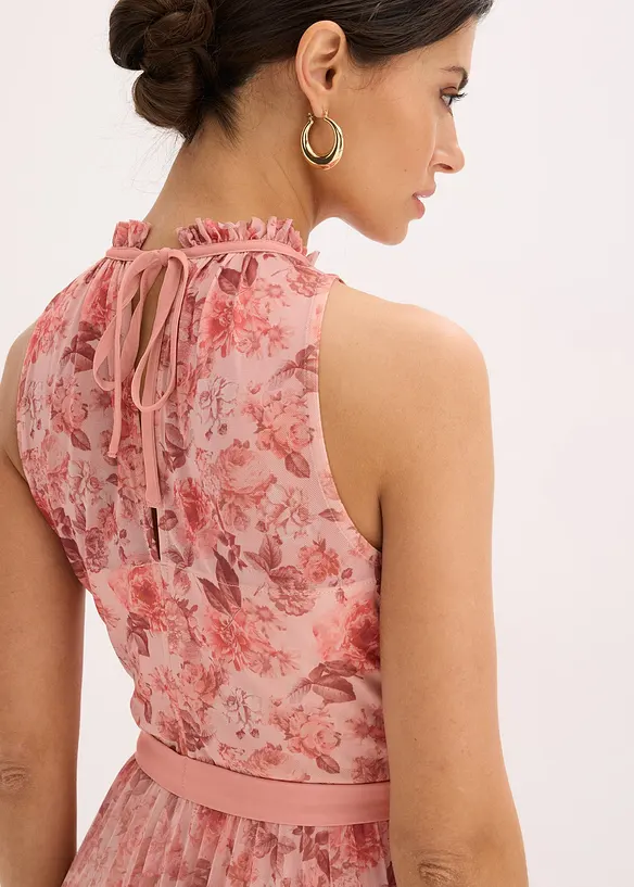 Minikleid aus feinem Tüll mit Plissee, bonprix