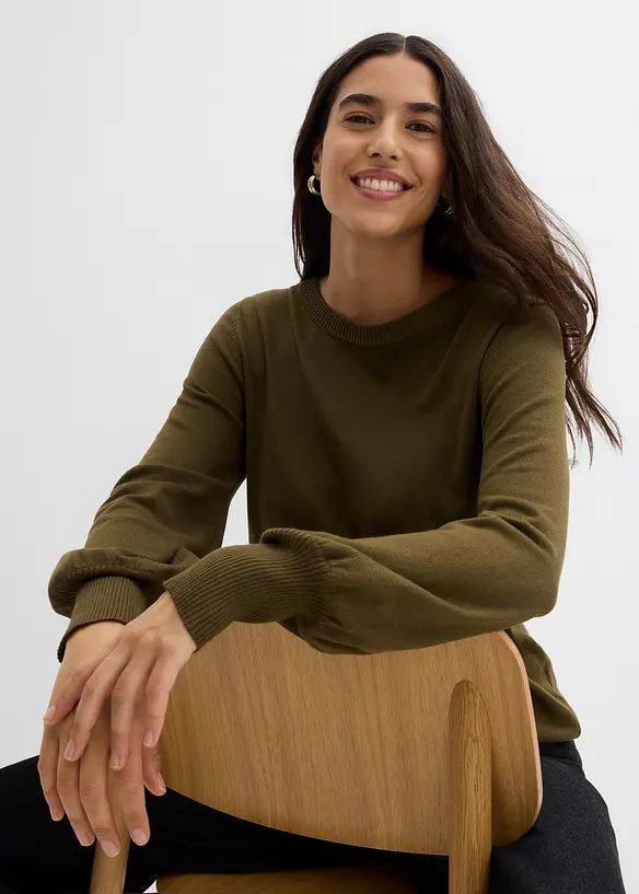 Pullover mit Ballon-Ärmel, bonprix