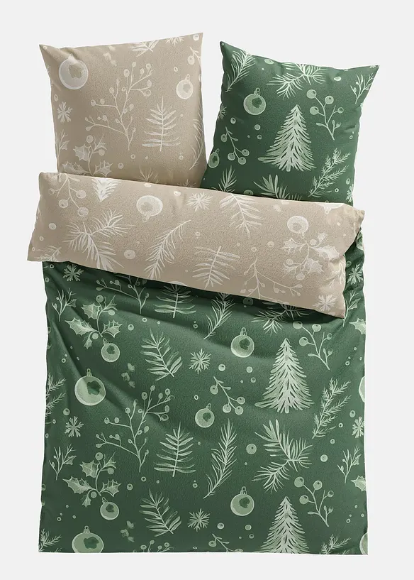Wendebettwäsche mit floralem Weihnachtsmuster, bonprix