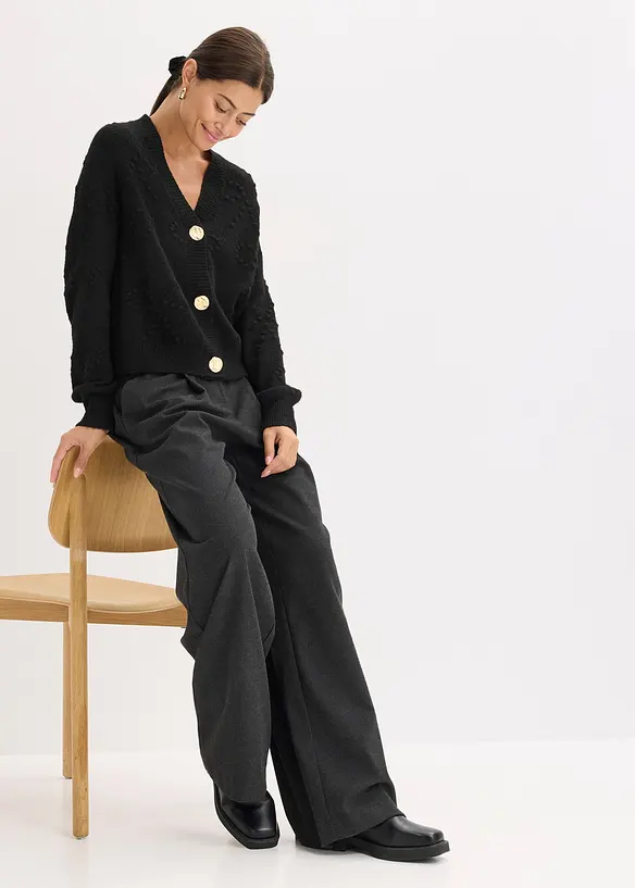 Gilet en maille ajourée, bonprix