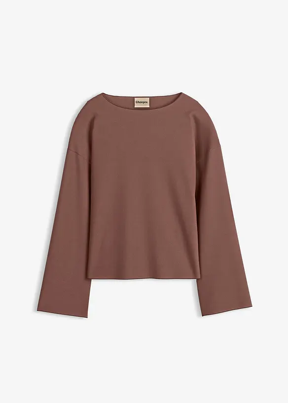 T-shirt manches longues côtelé, bonprix