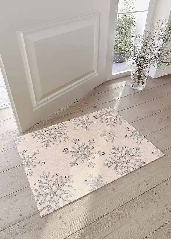 Fußmatte mit Schneeflocken- Design, bonprix