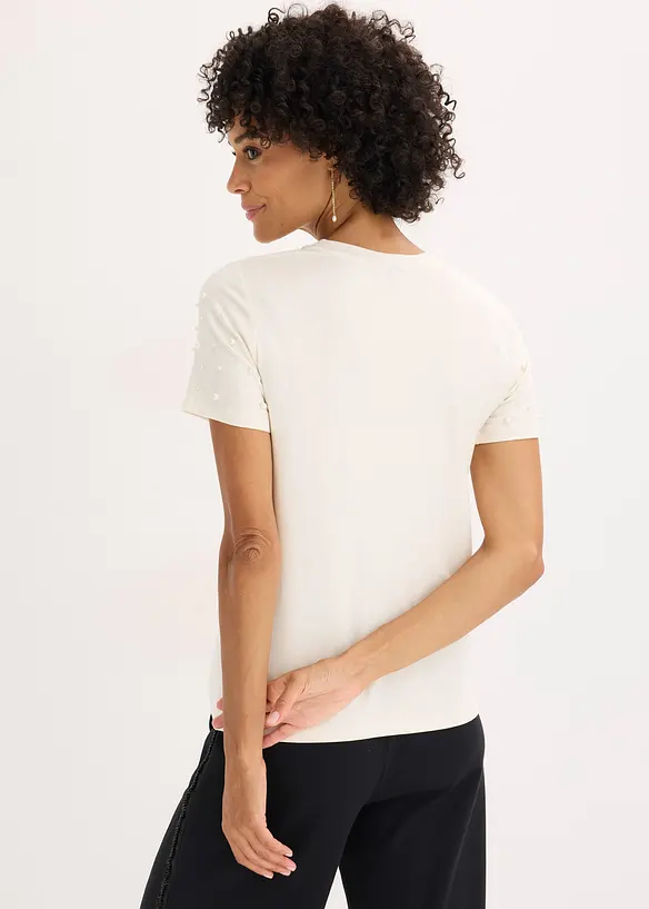 Shirt mit Perlen-Applikation, bonprix