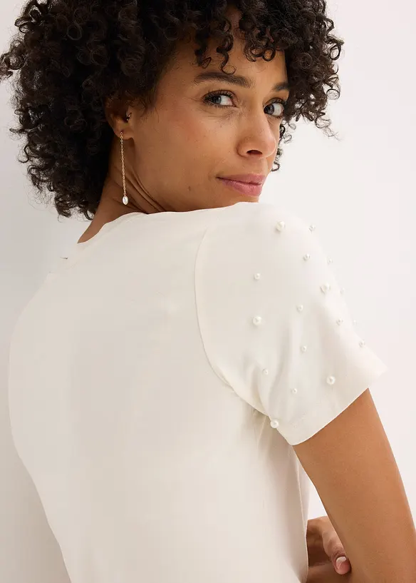 Shirt mit Perlen-Applikation, bonprix